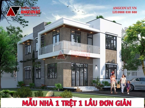 Top 10 mẫu nhà 1 trệt 1 lầu đơn giản đẹp đến nao lòng