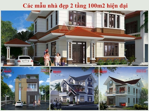 Say đắm với bộ sưu tập các mẫu nhà đẹp 2 tầng 100m2 hiện đại của ANG