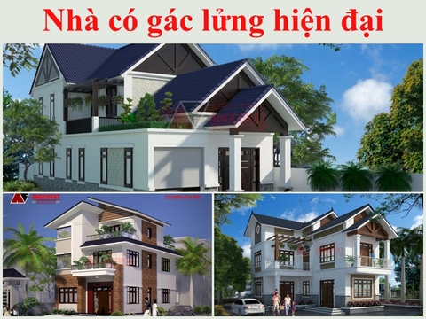 Tư vấn thiết kế ngoại thất ấn tượng cho mẫu nhà có gác lửng hiện đại
