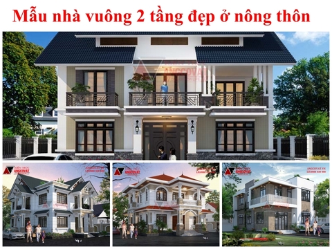 Không gian sống chất lượng với các mẫu nhà vuông 2 tầng đẹp ở nông thôn