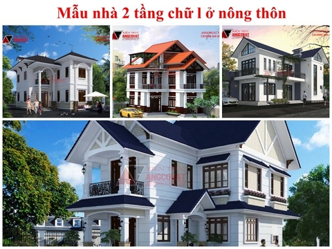 Ngả lòng trước vẻ đẹp mộc mạc của 20 mẫu nhà 2 tầng chữ l ở nông thôn