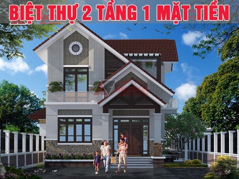 Ấn tượng với 9+ mẫu nhà biệt thự 2 tầng 1 mặt tiền đẹp