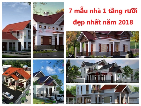 Top 7 mẫu nhà 1 tầng rưỡi đẹp nhất năm 2018_ Nhà đẹp Angcovat