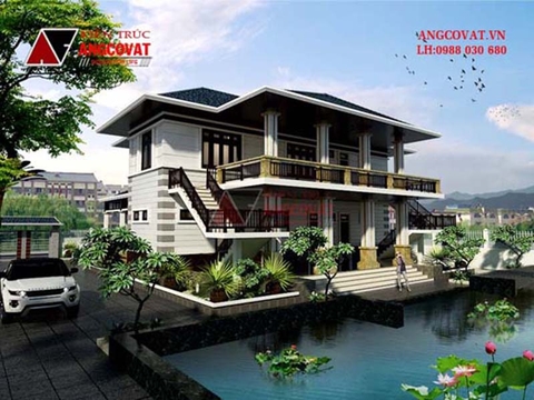 Xu hướng thiết kế mẫu nhà biệt thự 2 tầng 200m2 mới nhất