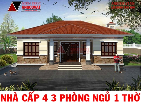 Say đắm những mẫu nhà cấp 4 3 phòng ngủ 1 phòng thờ được dự báo sẽ làm nên chuyện trong năm 2018