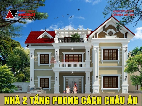 Tuyển tập mẫu biệt thự 2 tầng phong cách châu âu hot 2019