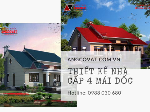 Tư vấn thiết kế nhà cấp 4 mái dốc và độ dốc mái bao nhiêu là phù hợp?