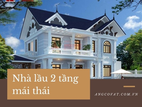 Khám phá mẫu nhà lầu 2 tầng mái thái đẹp ở nông thôn