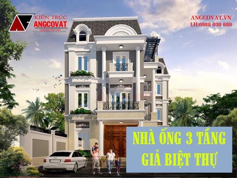 10 xu hướng nhà ống 3 tầng giả biệt thự hot  2019