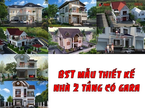 Điểm danh những mẫu thiết kế nhà 2 tầng có gara được tìm kiếm nhiều nhất hiện nay