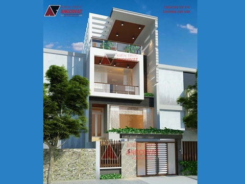 Mẫu thiết kế nhà phố 4 tầng hiện đại mặt tiền 6x16m diện tích 90m2 NP22125