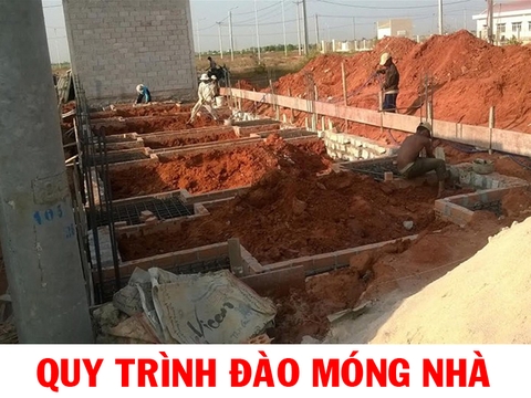Hướng dẫn quy trình đào móng nhà