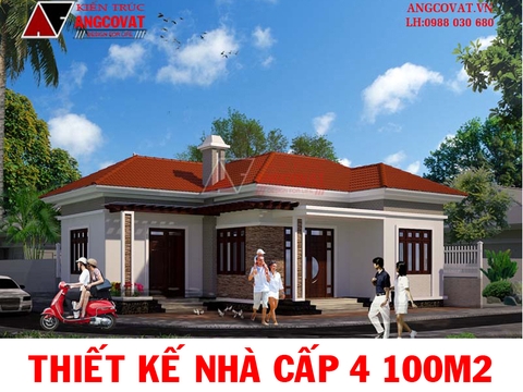 Thiết kế nhà cấp 4 100m2 được bố trí mặt bằng công năng ra sao