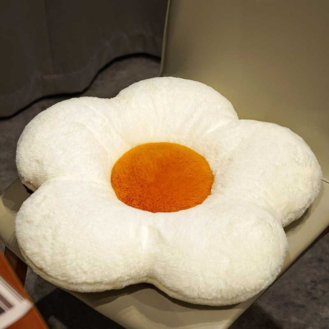 Gối trang trí - Hoa cúc trắng nhụy vàng 50cm - GTT19213