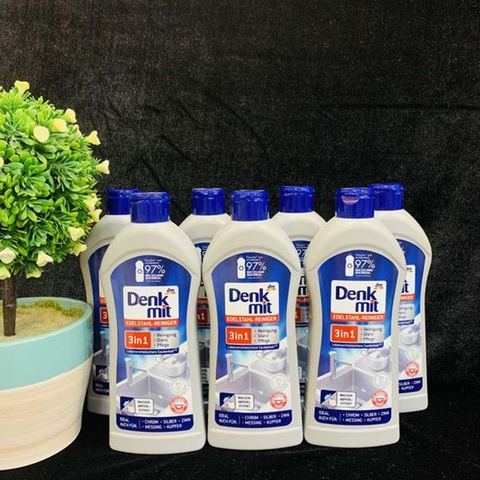 Dung dịch tẩy rửa vệ sinh xoong nồi Inox Denkmit 3 in 1 300ml - VSN03901