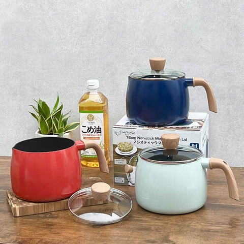 Nồi chiên ngập dầu Kaiyo 16cm - Không rổ - Xanh Mint - XNC044022