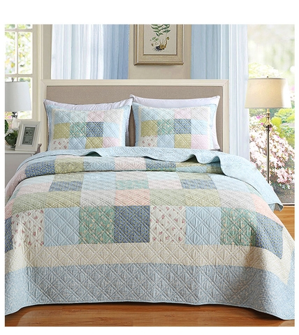 Chăn lẻ ô vuông xanh dương 220x240cm - CNL014422