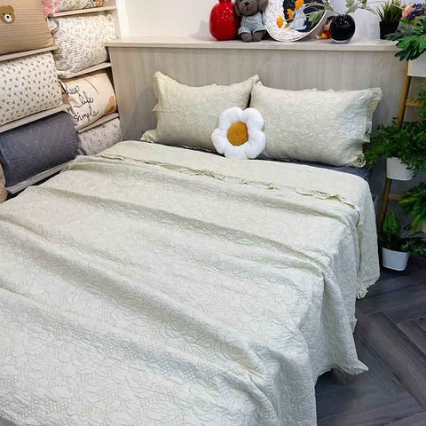 Chăn bộ 200x230cm - màu vàng kem - CNB305684