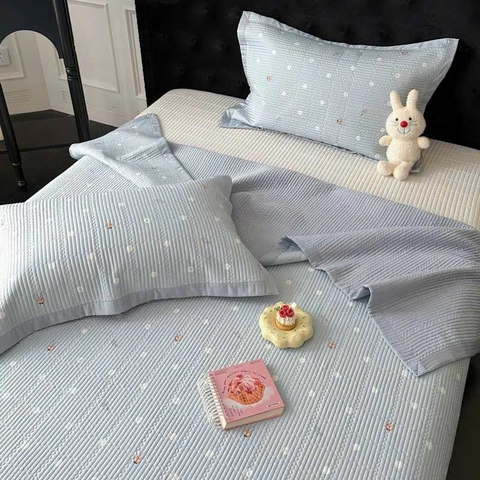 Chăn bộ 3 món 200x230cm - Xanh nhạt - CNB3065901