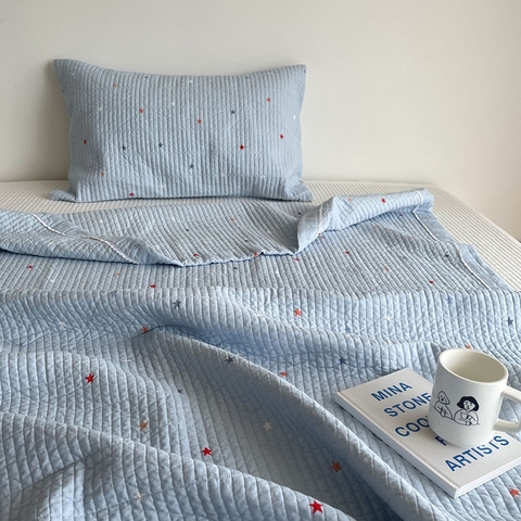 Chăn bộ 3 món 200x230cm - Ngôi sao nhỏ- Màu Xanh - CNB3066801