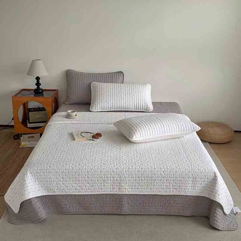 Chăn bộ 3 món 200x220cm - Trắng - CNB306901