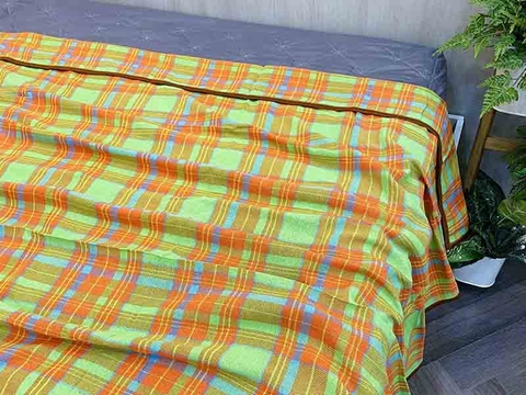 Mền caro sọc dài cotton xô xuất Nhật 155x182cm - CNL061302