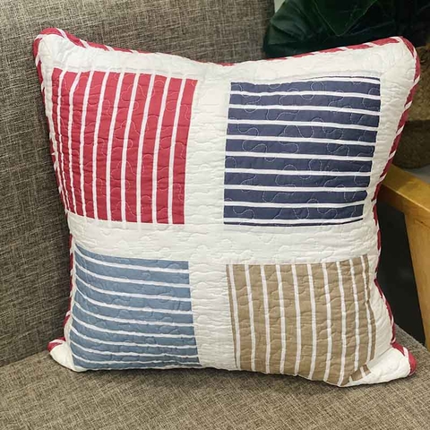 Vỏ gối tựa 45x45cm sofa TSF01745 - Chữ nhật đỏ - GTL101745