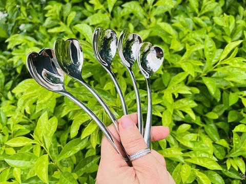 Set 5 muỗng trái tim lớn ALESSI 17cm - MNG02505