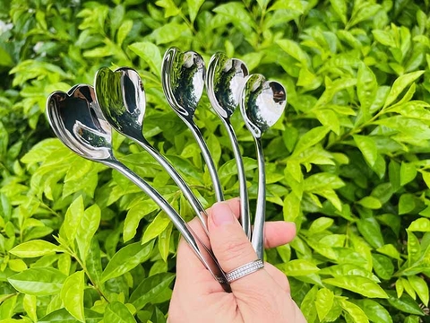 Set 5 muỗng trái tim lớn ALESSI 17cm - MNG025C5