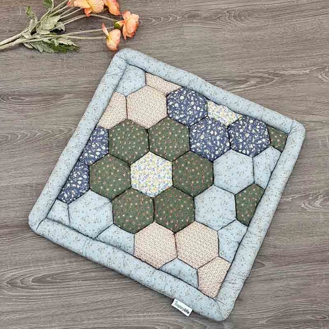Nệm lót ghế ngồi vuông 50x50cm - Xanh - NNG108001