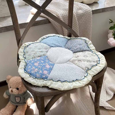 Nệm lót ghế ngồi tròn 45x45cm - Xanh - NNG10901
