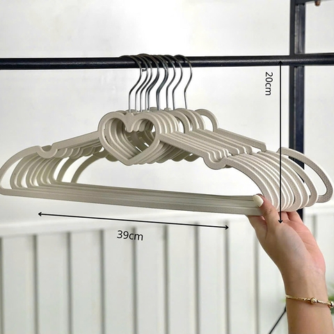 Set 10 móc treo quần áo hình trái tim - NTT113051