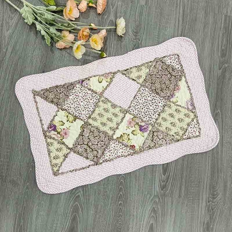 Thảm chùi chân - Ghép xéo hồng - TCC03704