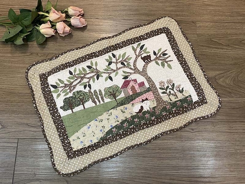 Thảm chùi chân - Cây viền hoa trắng - TCC04604