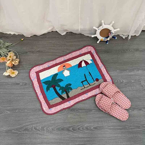 Thảm chùi chân - The beach - Hồng - TCC15206