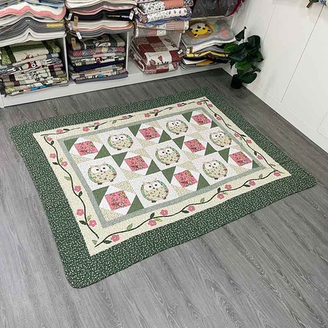 Thảm lót sàn 200x230 - cú xanh lá - TLS28820