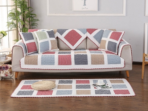 Thảm sofa 70x70cm - Chữ nhật đỏ - TSF01770