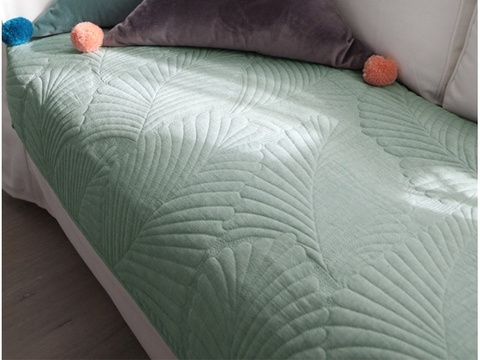Thảm sofa 90x90cm - Lá xanh - TSF08090