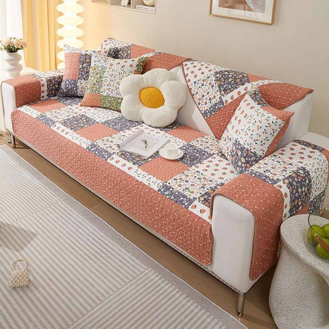Thảm sofa 70x180cm - Ô vuông đỏ- TSF15372