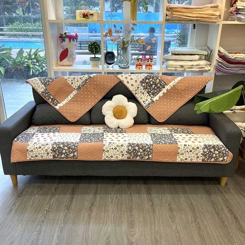 Thảm sofa 90x180cm - Ô vuông đỏ - TSF15392