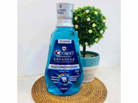 Nước súc miệng Crest Pro Heal Advanced Multi Protection Alcohol free 1L chai xanh - VSM00202