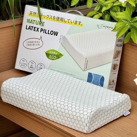 Gối cao su tự nhiên Kaiyo 30x50cm - dáng cong - RTG03401
