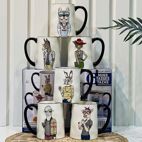Set 6 ly sứ tai thỏ cao cấp Signature 518ml - BNC15201