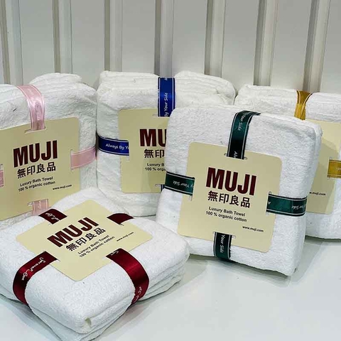Set 2 khăn tắm Muji trắng 60x120cm - KTM02409