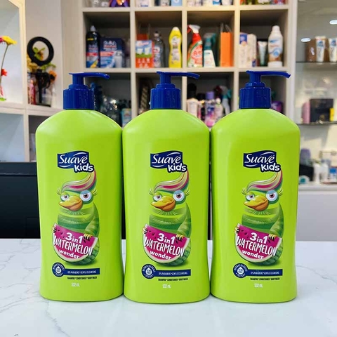 Sữa tắm gội xả 3in1 Suave Kds Dưa hấu 532ml- GXT046021