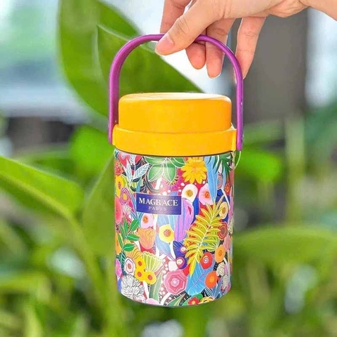 Cặp lồng giữ nhiệt Magrace Paris 520ml - Nắp vàng - BNC131032