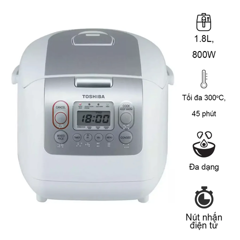 Nồi cơm điện Toshiba 1.8 lít RC-18NTFV(W)