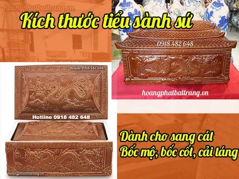 Kích thước quách tiểu sành sứ - Chọn tiểu quách sao cho chuẩn