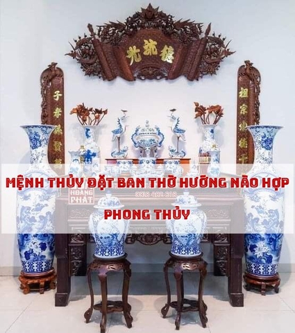 Mệnh Thủy đặt ban thờ hướng nào hợp phong thủy