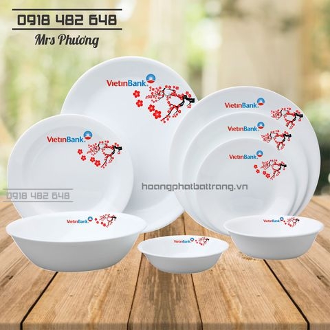 Bộ đồ ăn in ấn ngân hàng Viettinbank 